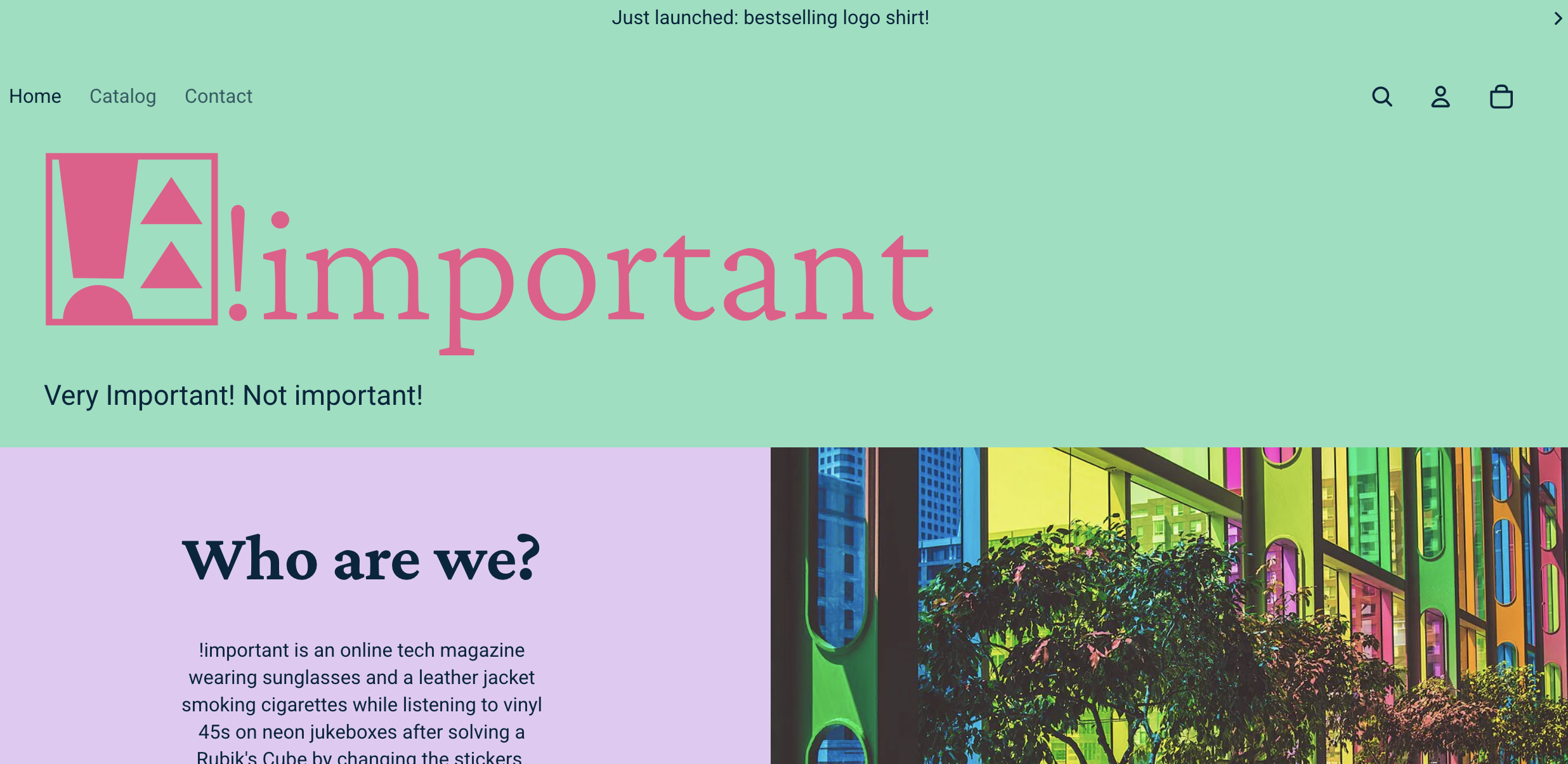 screen grab of online tech mag bang important website